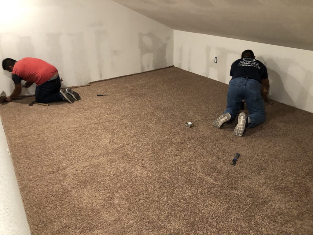 carpet installation on room addition